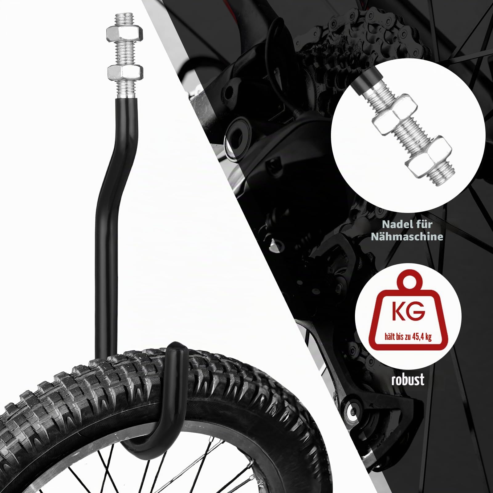 Shimeyao 8 Stück Maschinengewinde Fahrrad Aufbewahrungshaken, 8,9 cm