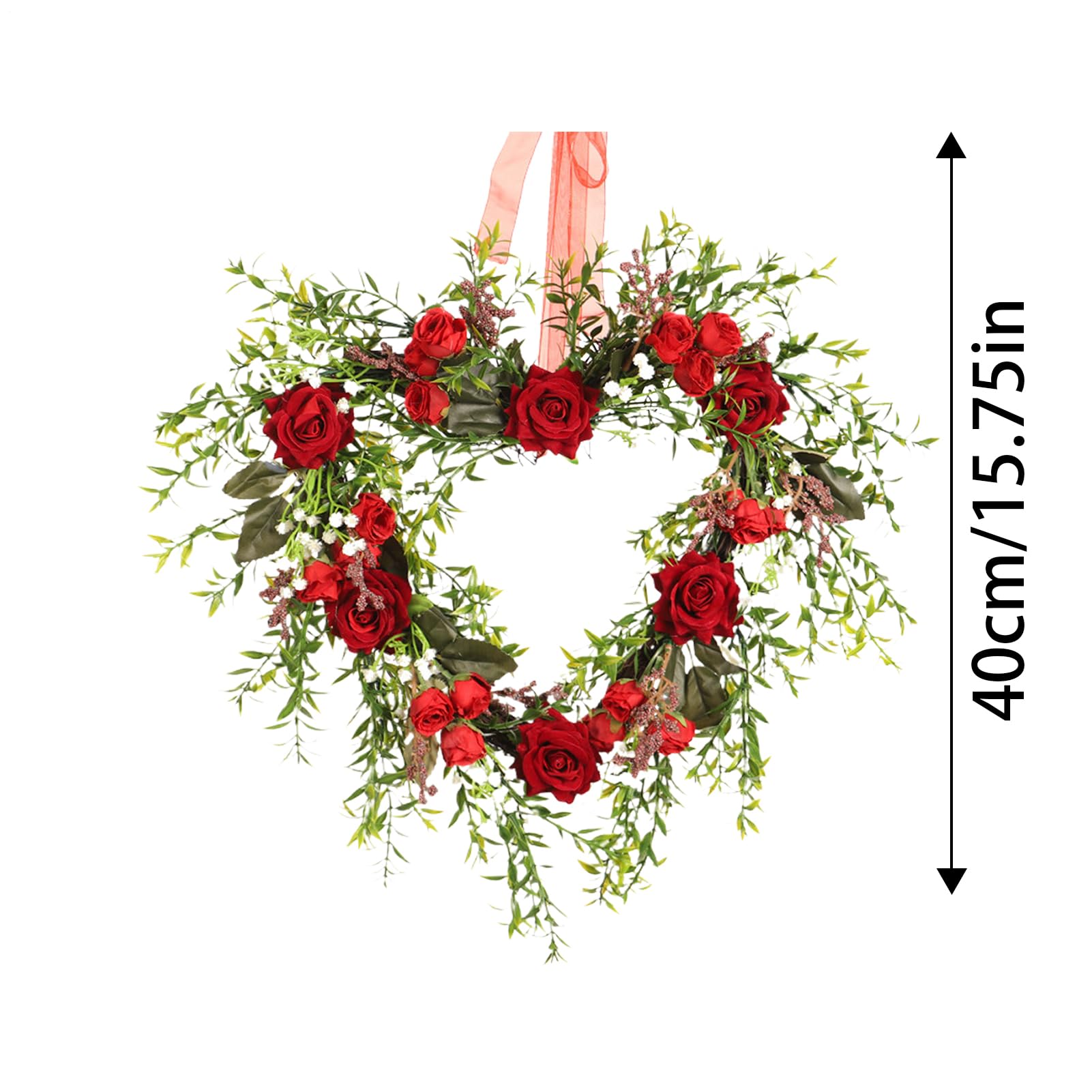 Couronne en Forme De Cœur Guirlande Suspendue Romantique