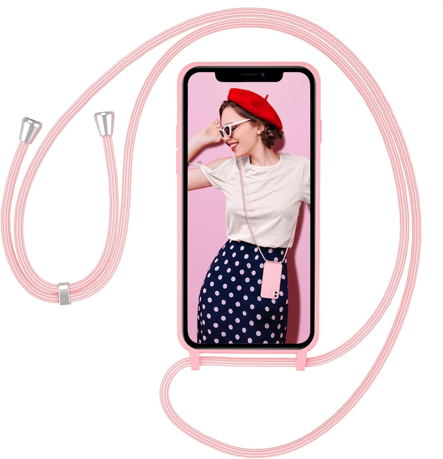 UEEBAI Crossbody Lanyard Phone case for iPhone SE 2022 5G/iPhone 7/iPhone 8/iPhone