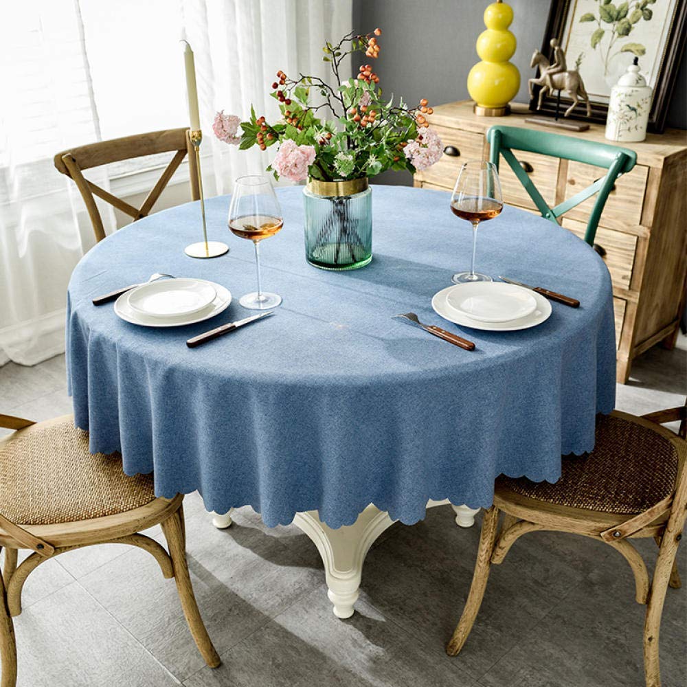 Gray Table Cloth Anti Fading Table Cover Anti Wrinkle Cotton Linen Soft Piano Dust Cloth For Kitchen Dining Room Diameter Circle 220Cm (Color : Size : Diameter Circle 160