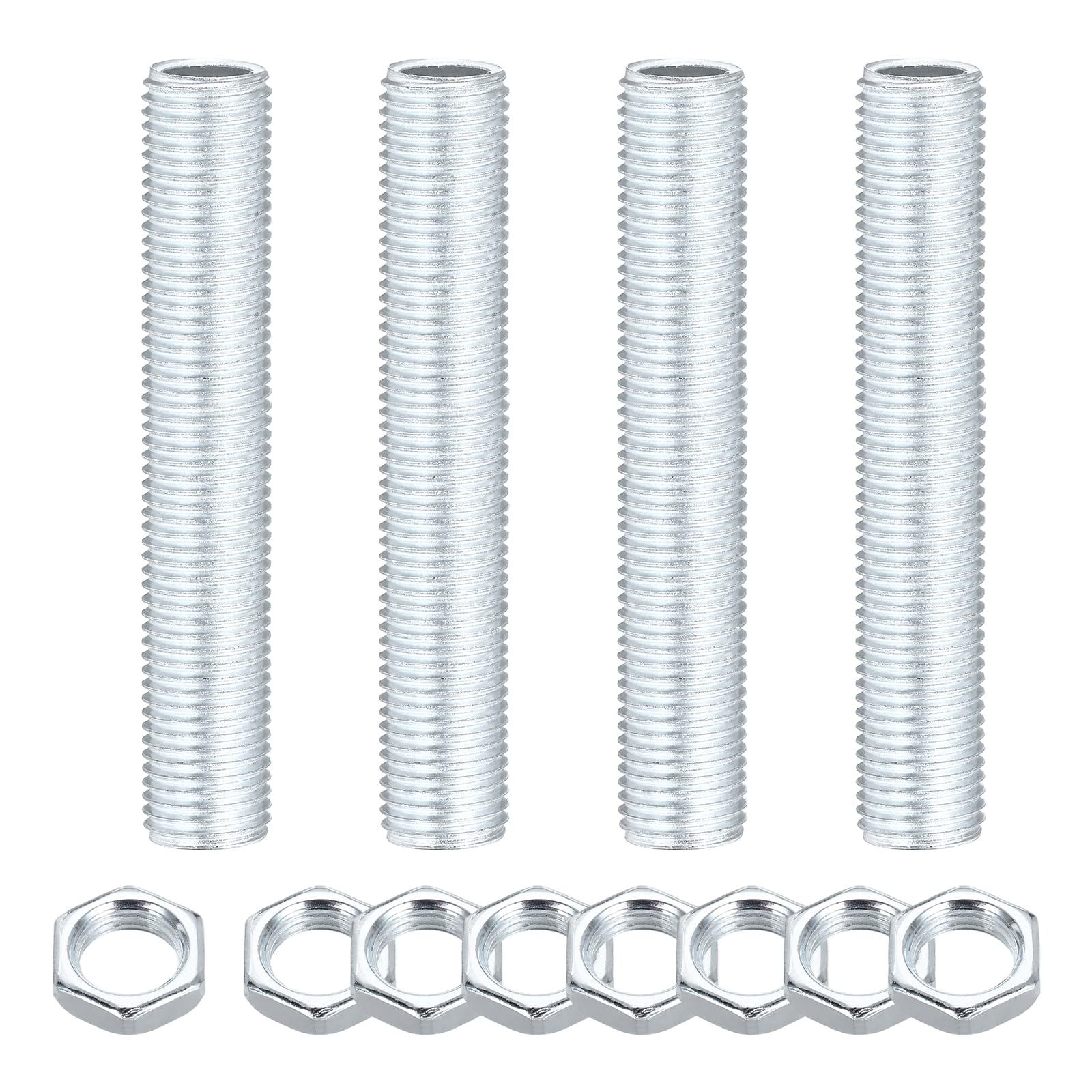 sourcing map Lamp Pipe Nipples Kit with Lock Nuts M14x1.5 4Pcs 80mm โ image 1