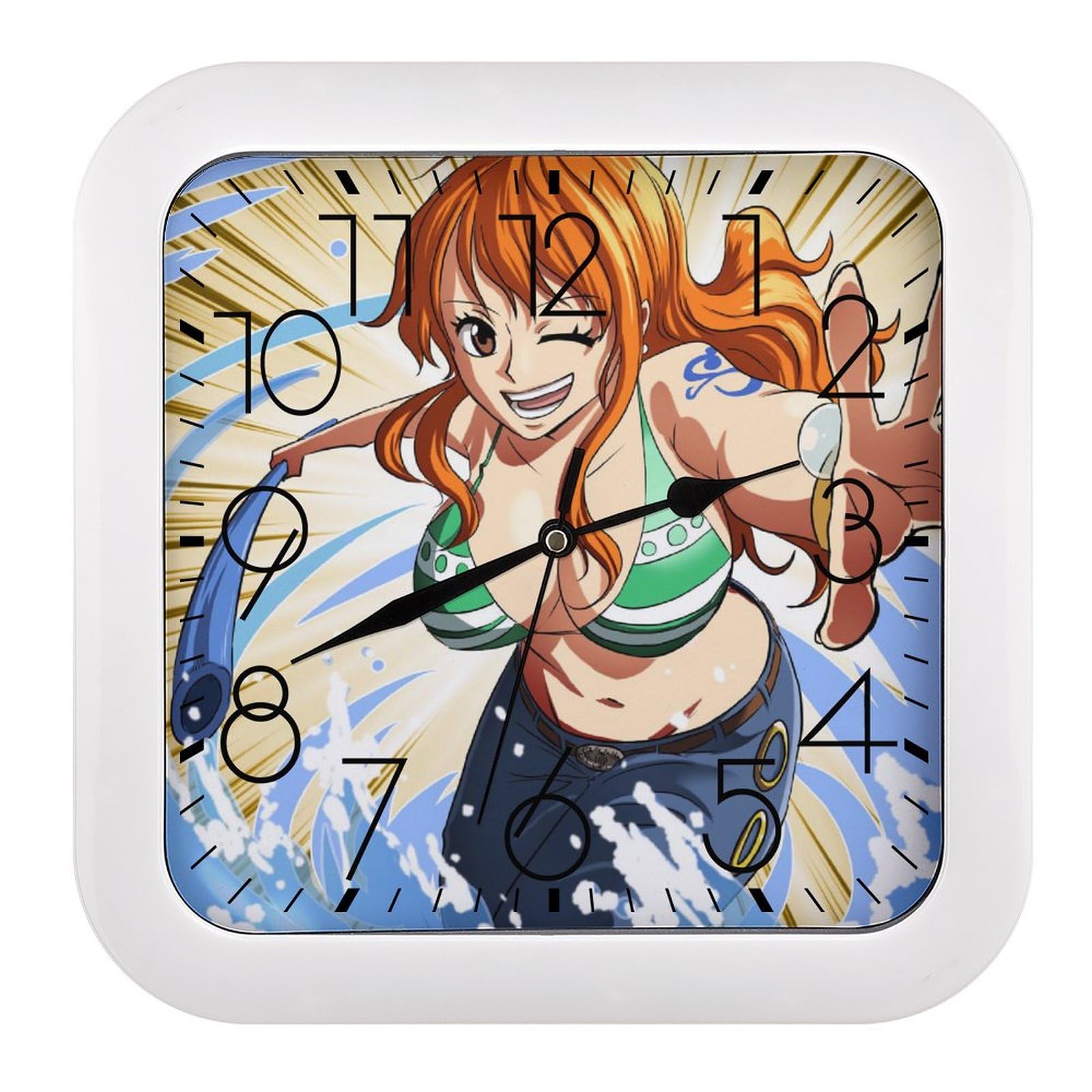 Amazon.co.jp: 掛け時計 ワンピース ナミ ONE PIECE 壁掛け時計 静音