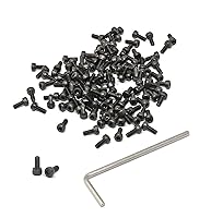 Vista 150 de iexcell Juego de 50 tornillos M4 x 20/25/30/35/40 de acero de aleación de grado 12.9, acabado de óxido negro