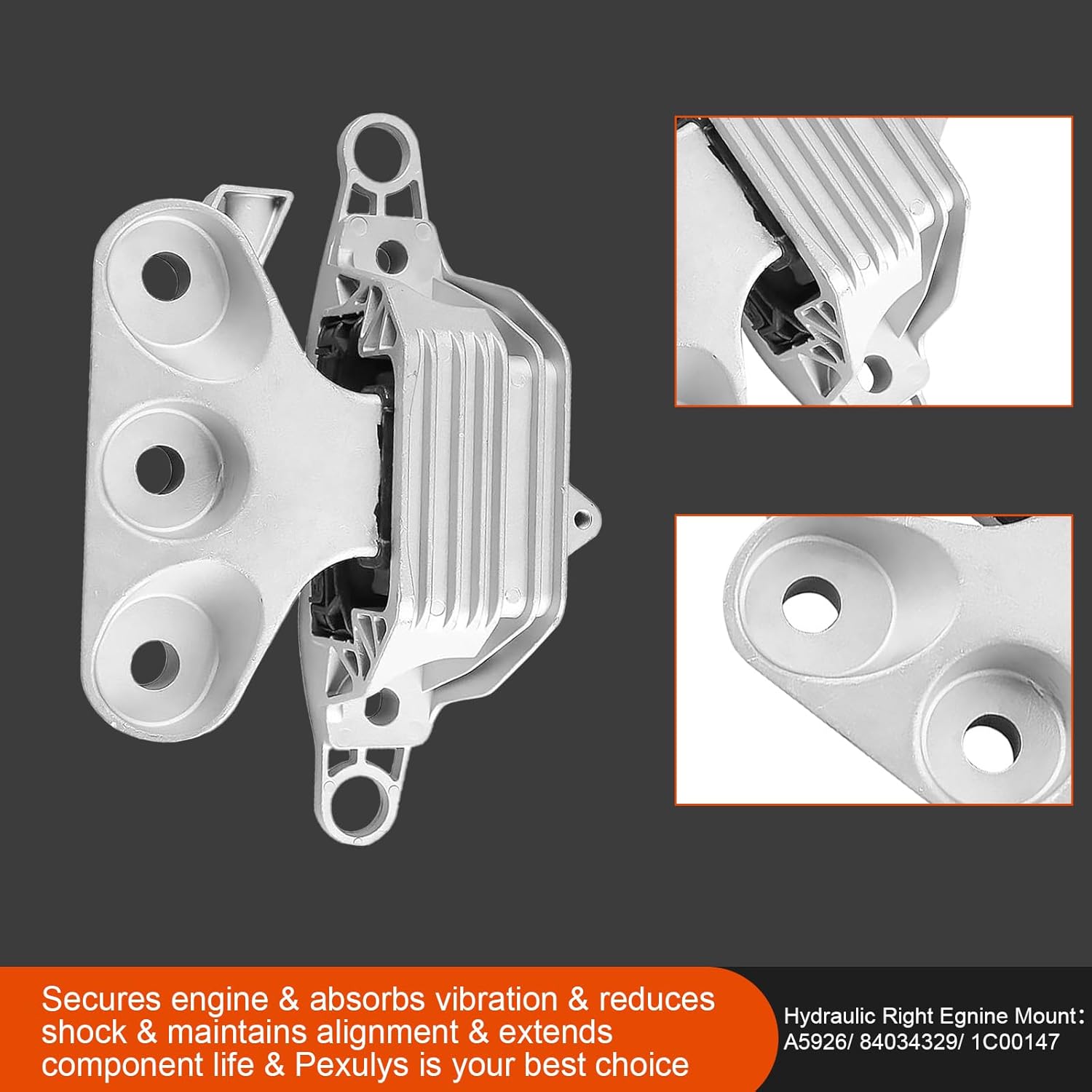 3Pcs Engine Motor Mount & Transmission Mount, For 2016-2018 Chevy Malibu L4 1.5L Automatic Transmission, Replace# A5925 A5926 A5927