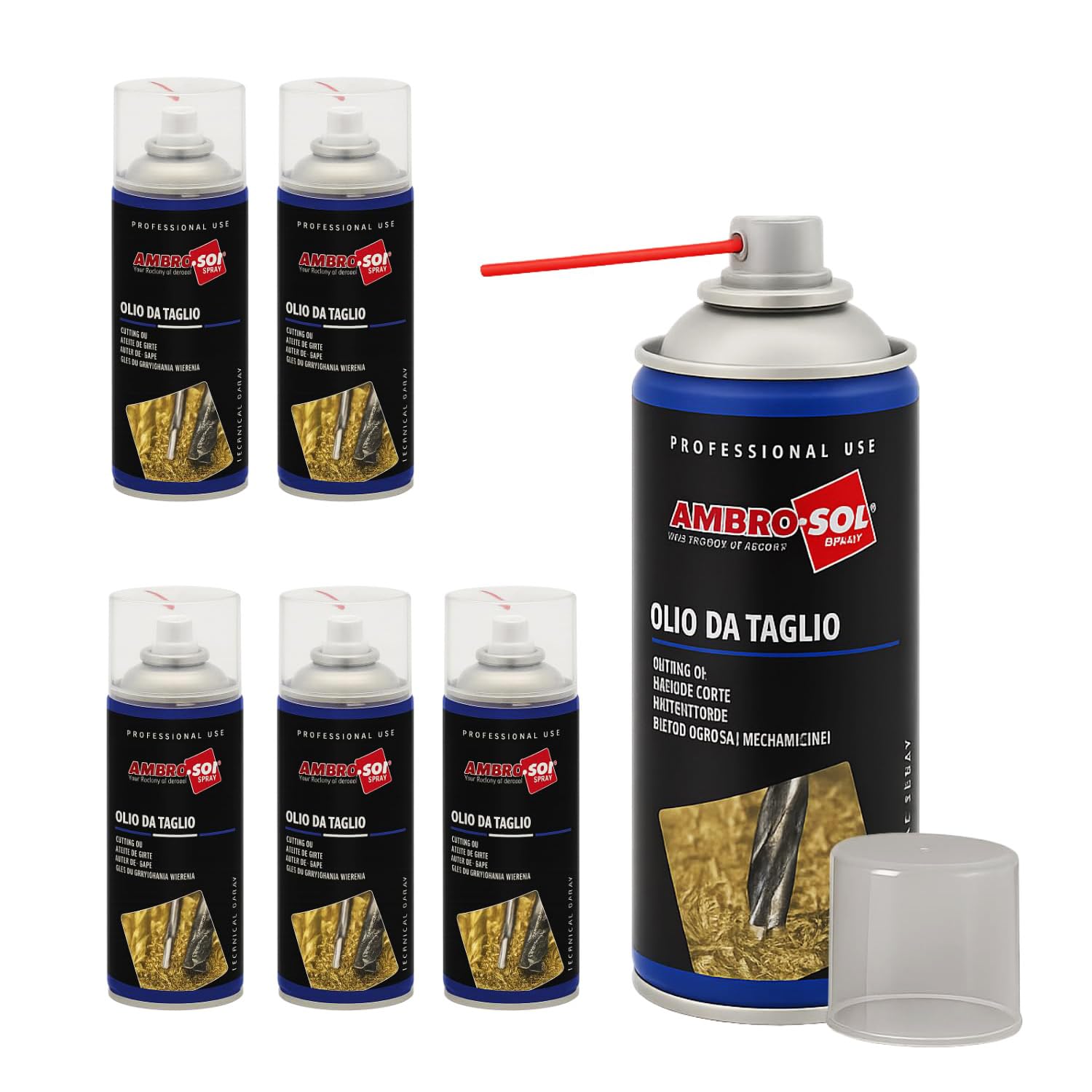 Bomboletta Olio da Taglio per Officina Spray 400ml olio lubrificante professionale, spray per il taglio di metalli dolci e duri, protegge lame e tornio, Made in Italy (6)