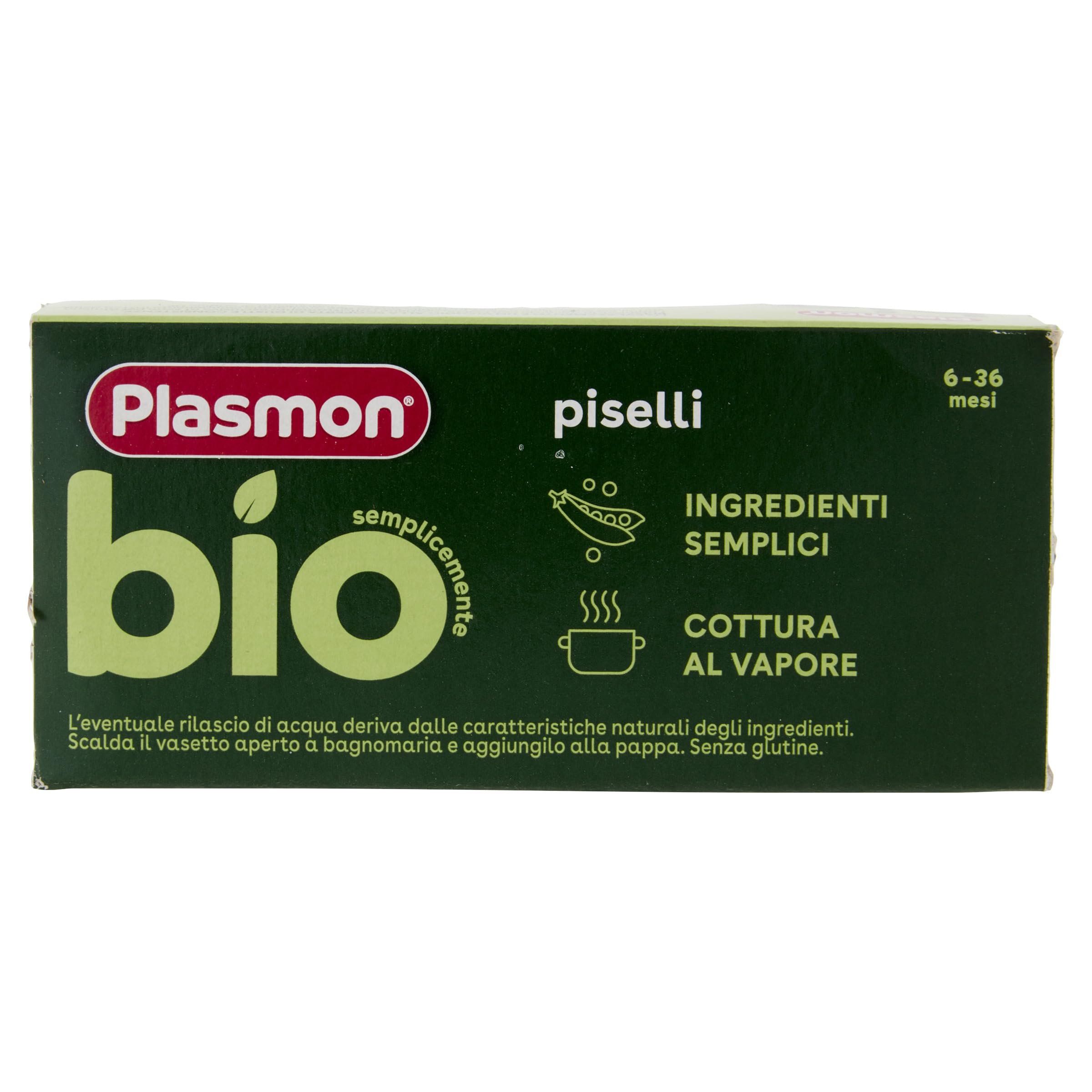 Plasmon BIO Omogeneizzato Piselli 2X80g (12 Confezioni)