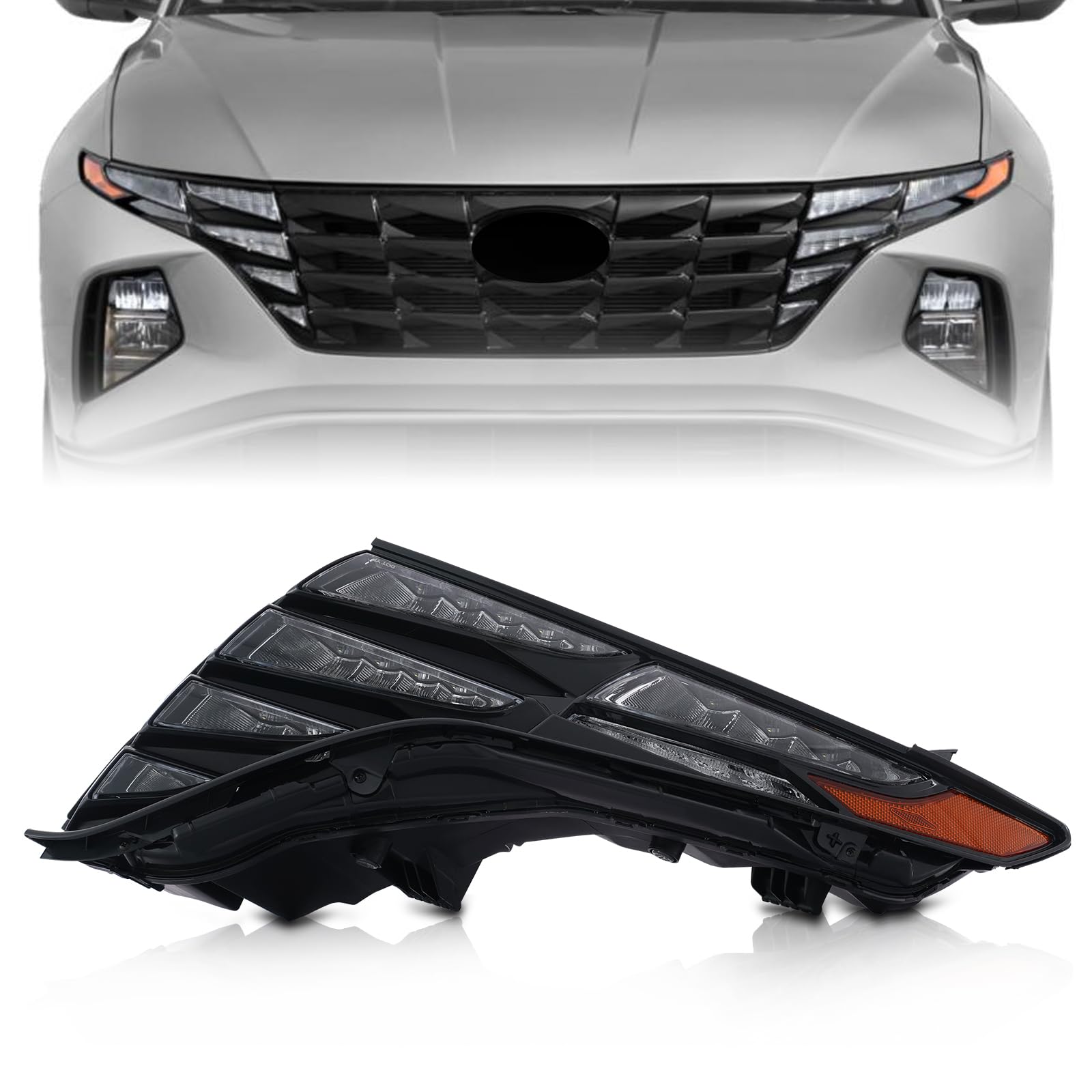 KARPAL DRL Kit Compatible with 2022 2023 2024 Hyundai Tucson LED Daytime Running Light Driver Side HY2562114