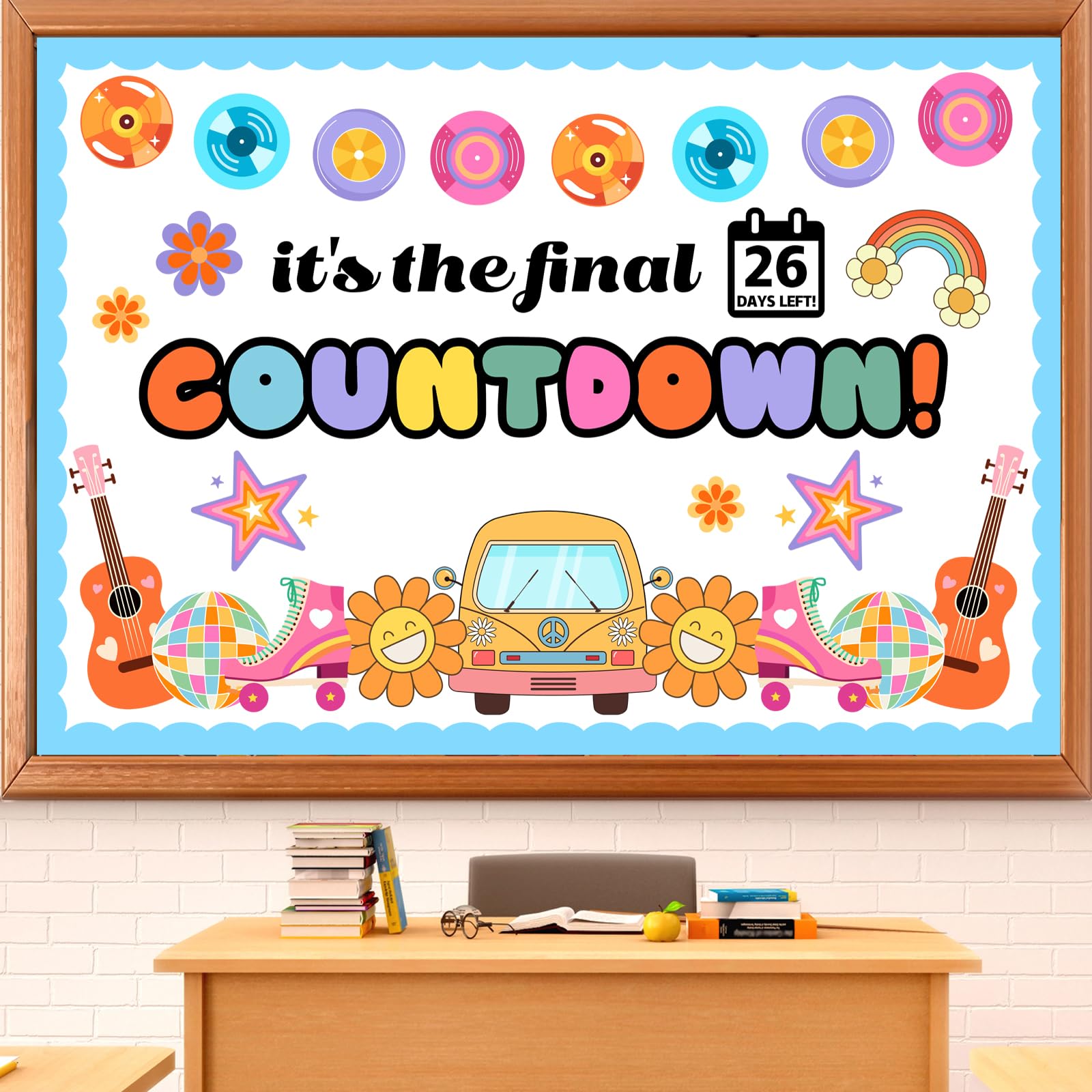 LioNergy End of The Year Classroom Bulletin Board Decoration Countdown to Summer Bulletin Board Kit It’s The Final Countdown Paper Cutouts for