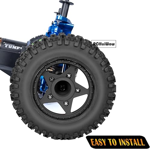 Miniatura 10 de RCHuiWow Ruedas y neumáticos hexagonales RC de 0.472 in0.551 in para camión escala 110, neumáticos de camión RC para 110 Slash 2WD 4 × 4 Senton