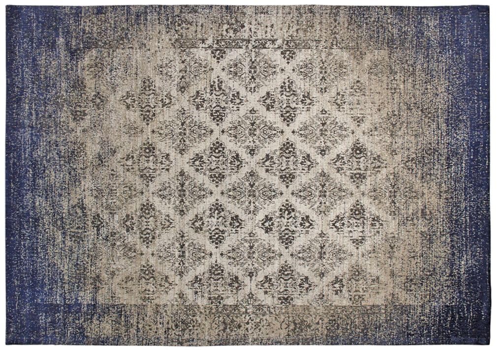Tapis Jacquard Bleu haut de gamme en coton gansé AUBRY GASPARD 230 cm