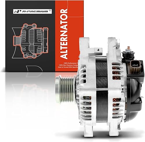 Miniatura 8 de A-Premium Alternador compatible con Toyota RAV4 2006 2007 2008, V6 3.5L, 12V 100A polea de 7 ranuras en sentido horario, repuesto # 104210-4740,