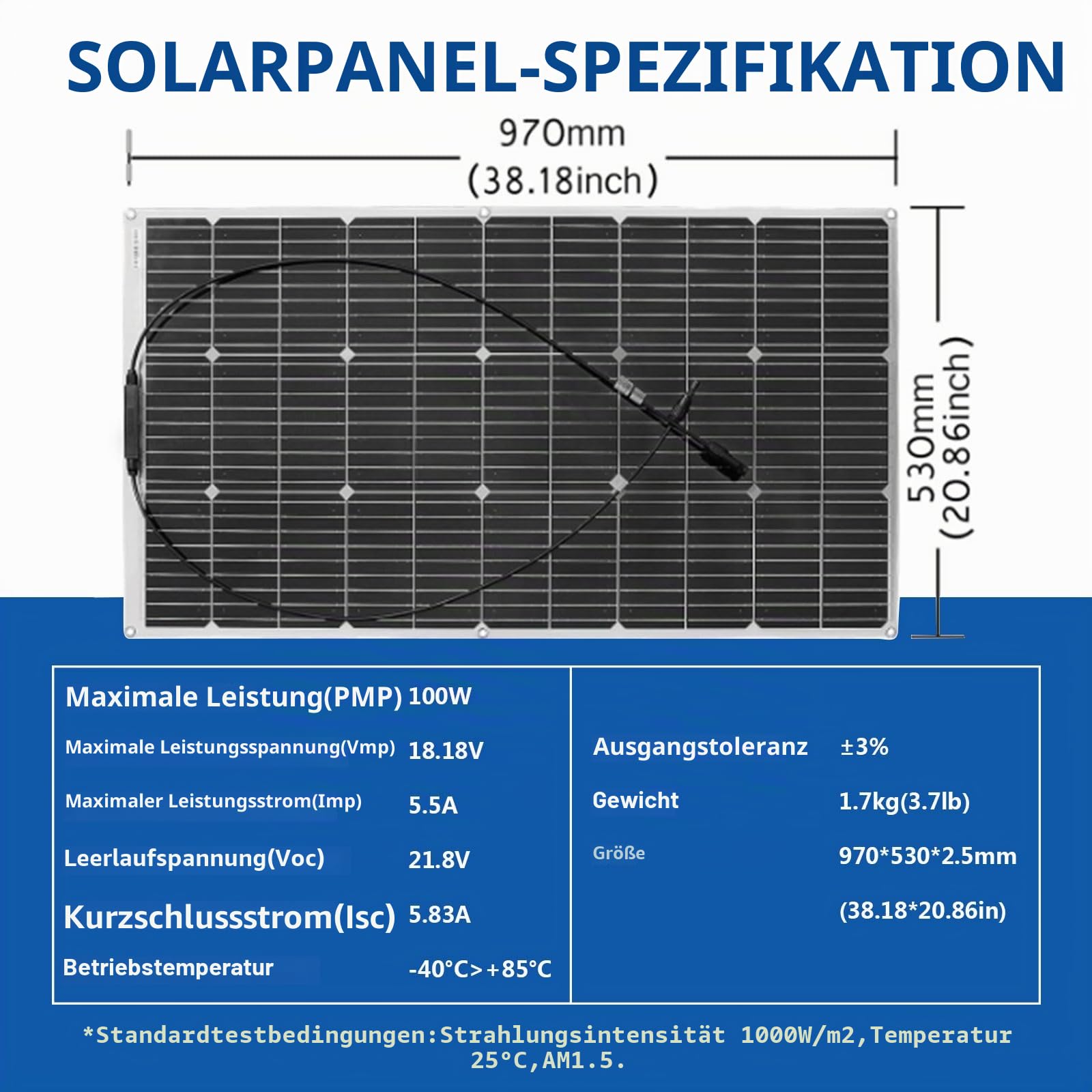 Flexibles Solarpanel Kit 200W 2pcs 100W Biegsames Solarladegerät 20A Solar Laderegler für Wohnmobil, Auto, Camping,Boot