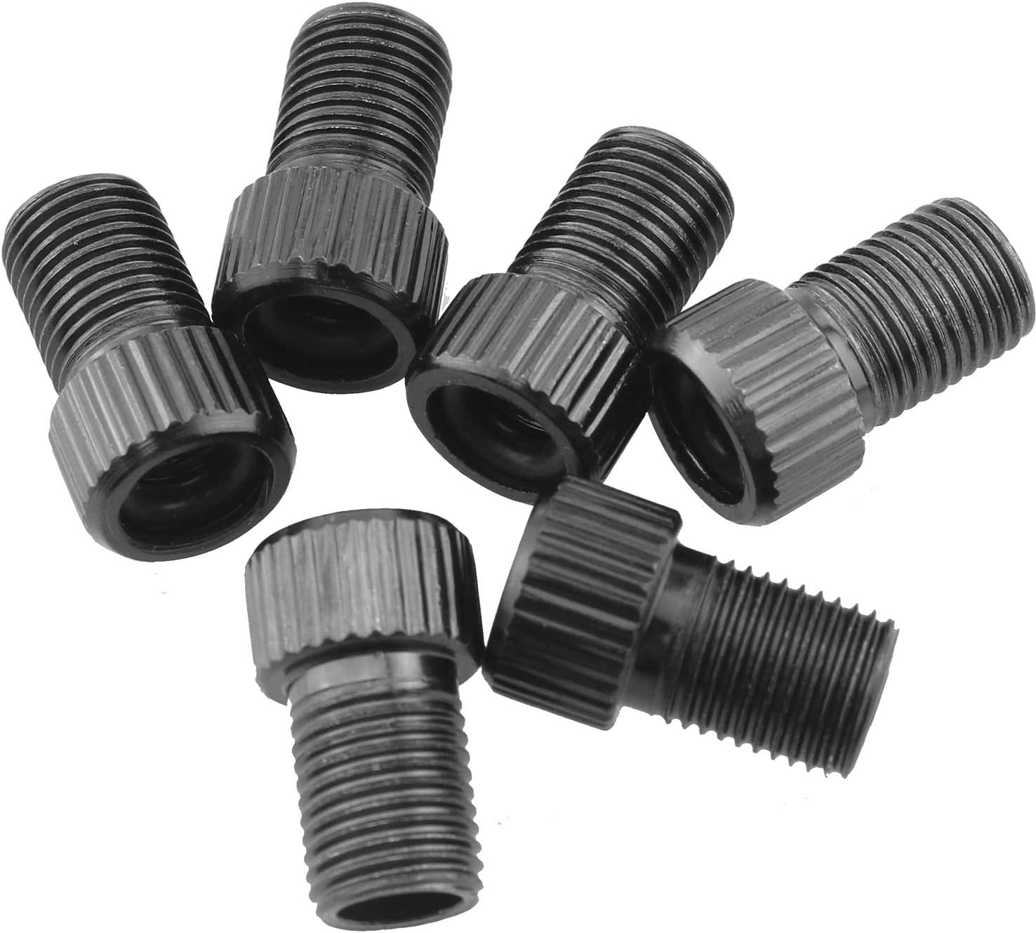 Presta Valve Adapter CHENJIN 6PCS Black Aluminium Alloy
