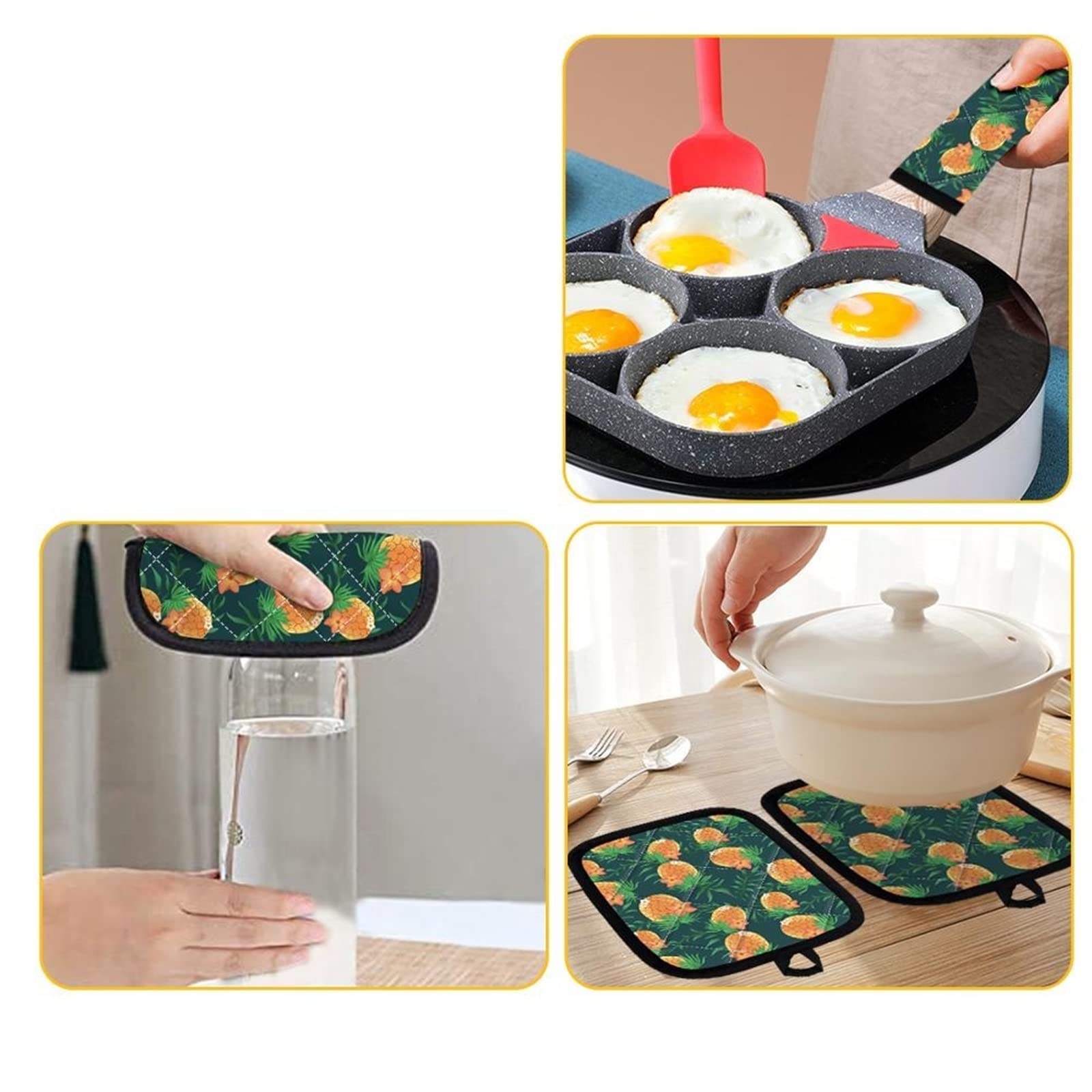 Gants de Cuisine antidérapants, Gants de Cuisine isolants, maniques de Cuisson, Mitaines for Chefs, Gants Presine Da Cucina(3)