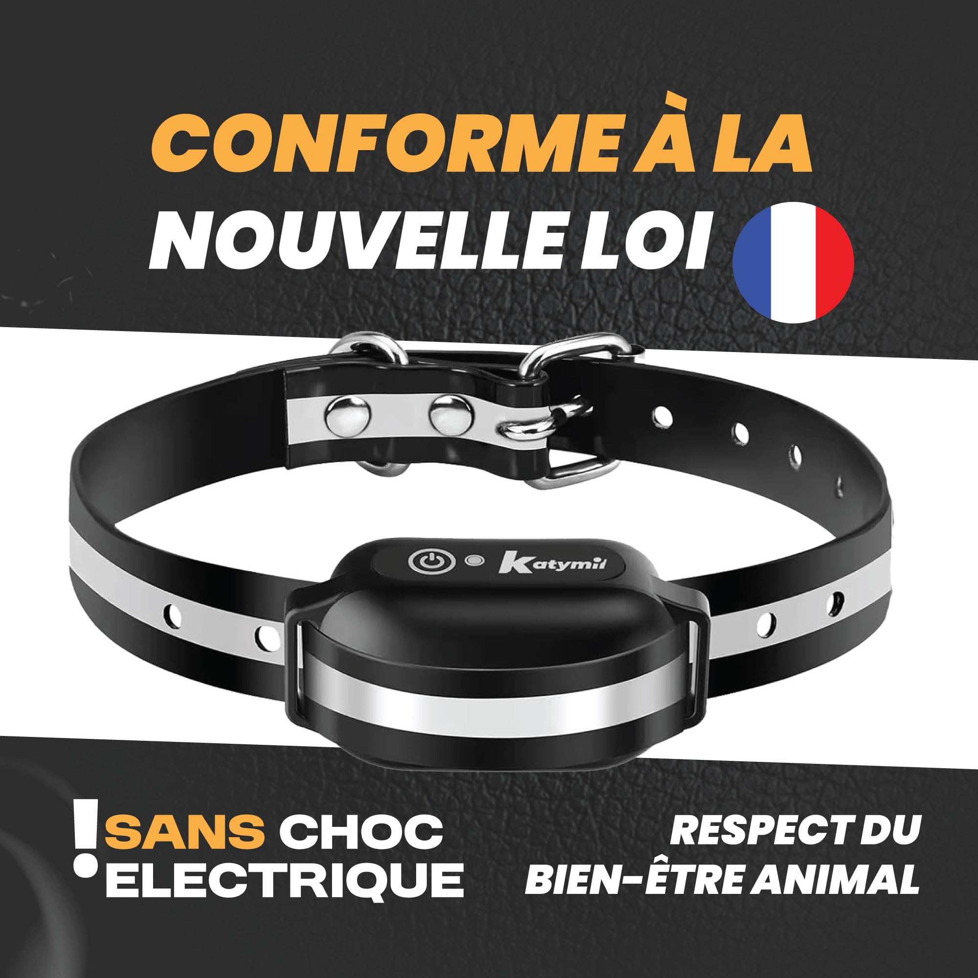 Collier de Dressage pour Chien sans Choc Électrique avec Télécommande, Ebook Éducatif Inclus, Vibration et Lumière – Étanche IP67 – Adapté à Tous Les Chiens – KATYMIL