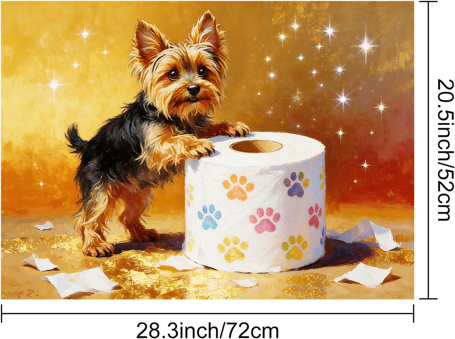 HOMETITUTE Spring Stove Top Covers for Electric Stove 28x20 Inches Cute Dog Paw Artwork Heat Resistant Glass Cooktop Protector Pad Decorative Stovetop Cover for Kitchen Coffee Bar Decor