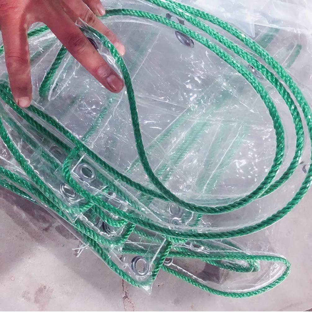 JIAJU Tarp, Clear Poly Tarp Waterproof Transparent Clear