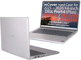 mCover ケース 2025-2026 14インチ Dell Pro 14 Plus PB14250 PB14255 Pro 14 PC14250 PC14255 Windows PCにのみ対応(他のDellモデルには適合しません) - クリア