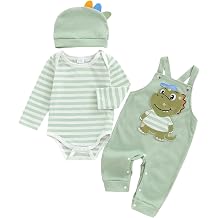 Baby Boy Clothes Set Bodysuit Top Suspender Pants Hat Newborn 3Pcs Outfit
