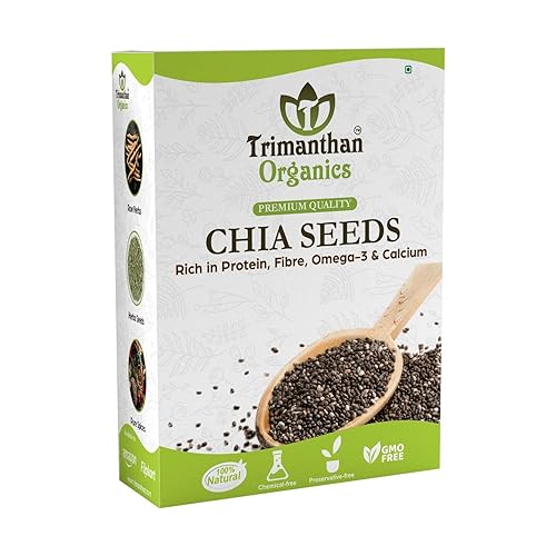 SENTA ORGANICS Semillas de chía para bajar de peso | 100 gm | Bocadillo dietético | Ricas en ácidos grasos Omega-3 Semillas comestibles crudas y sin