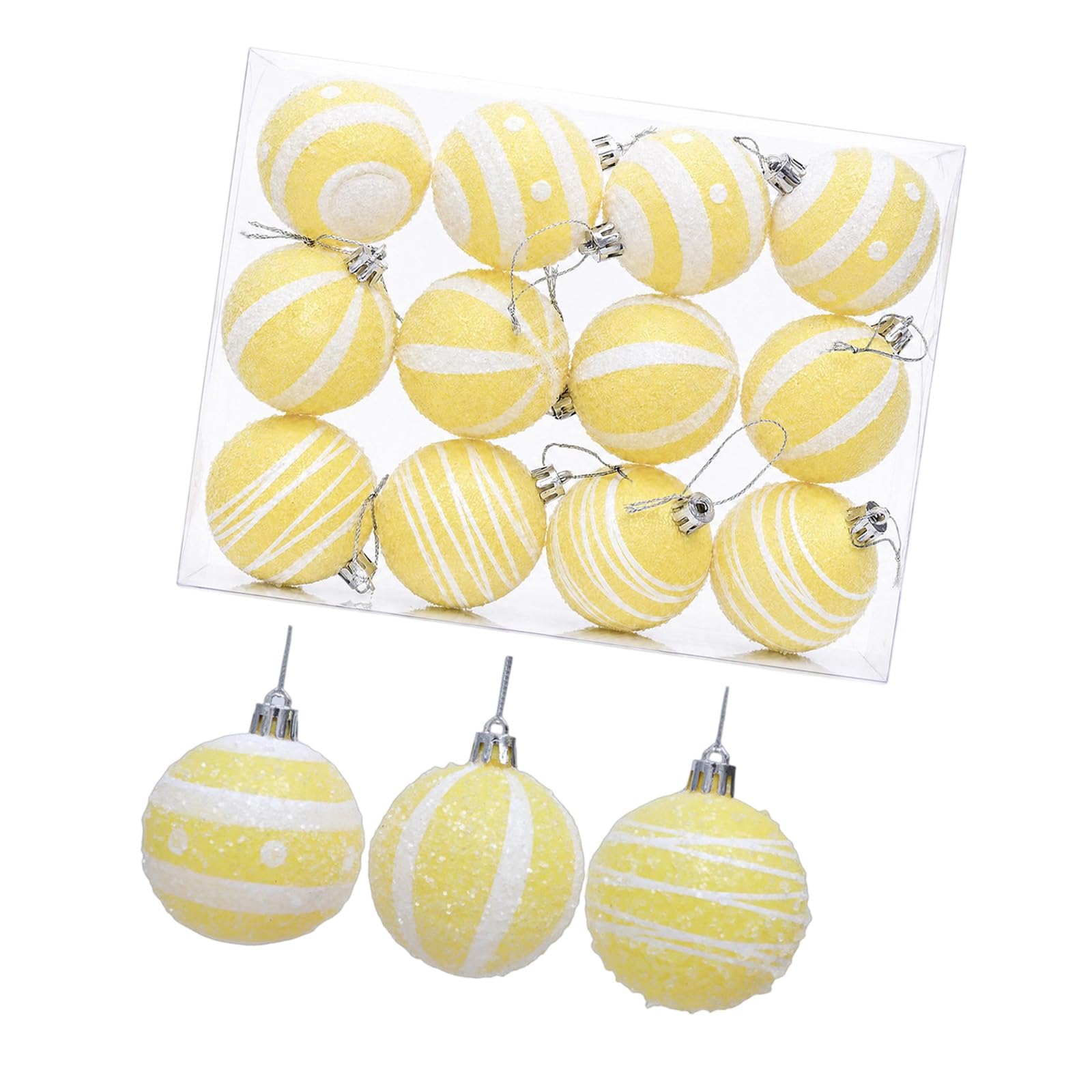 PANGBOER 6cm Christmas Decorations 6PCS Shatterproof Ball Ornaments for Festive Party and Home Decoration Colorful Tree Hangings