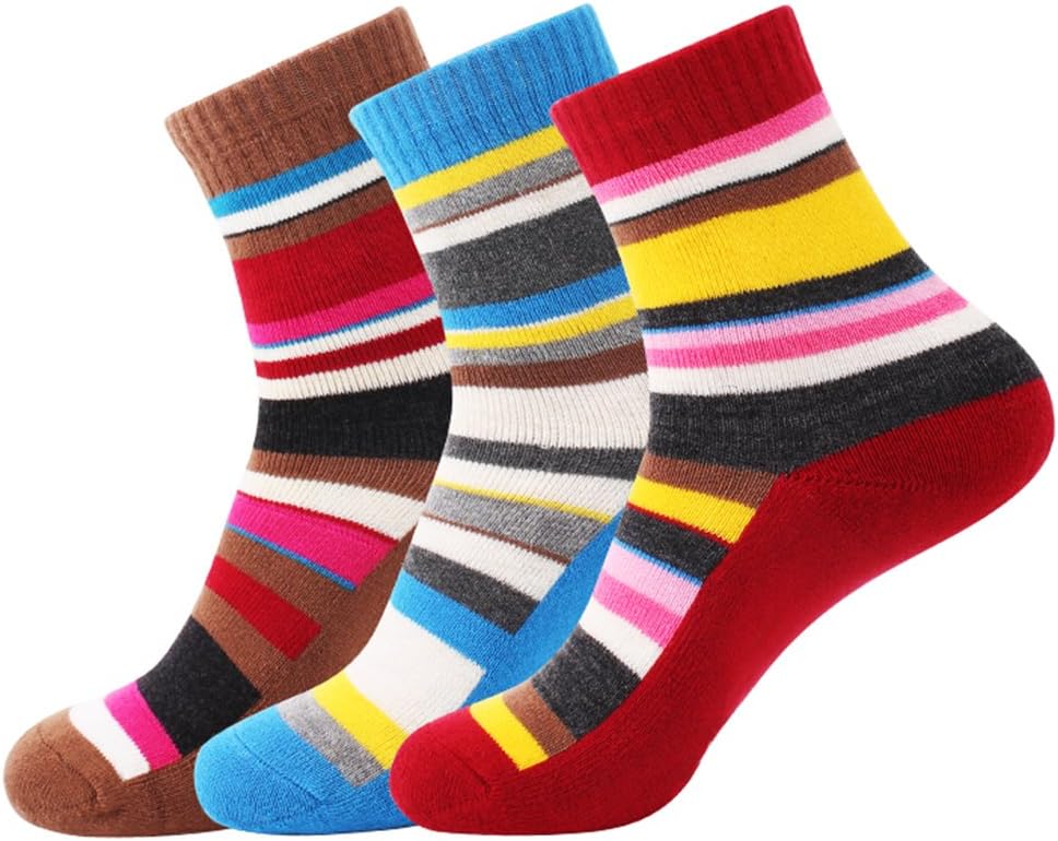 – 3 Pairs Women Walking Hiking Socks - No Blister, Breathable, Warm, Moisture Wicking, Full Terry Cushion Inside - for Outdoor Sports Running Trekking Cycling Camping Golf Gym - Ladies/Girls UK Size 3-7
