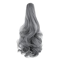 Vista 25 de Extensión de Cola de Caballo con Clip de Garra de 18" Extensiones de Cabello Ondulado con Clip Colas de Caballo Largas para Mujeres Extensiones