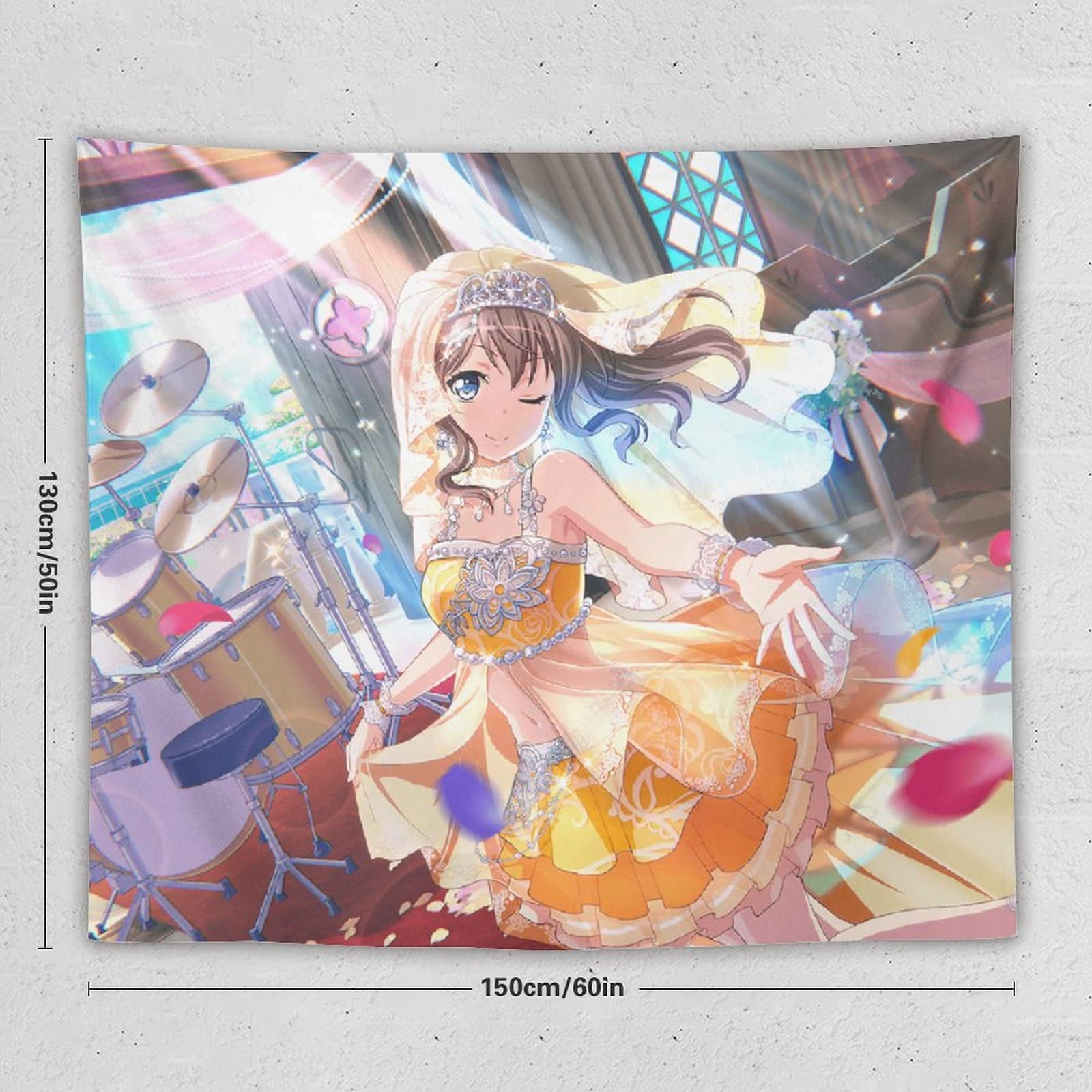 Amazon.co.jp: バンドリ！山吹 沙綾 タペストリー かわいいアニメ柄 壁
