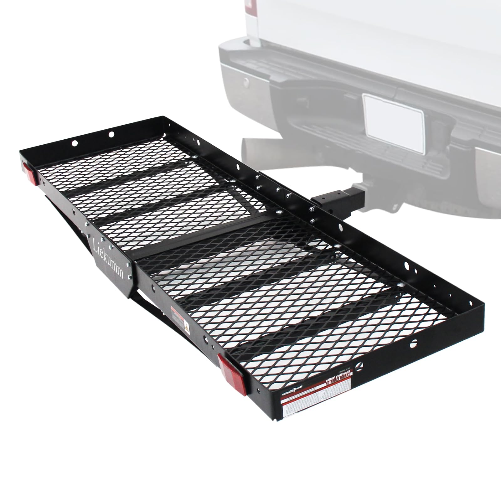 LIEKUMM60''x20'' 750 lbs Capacity Trailer Hitch Cargo Carrier, Heavy-Duty Hitch-Mounted Cargo Hitch Carrier for Vehicles