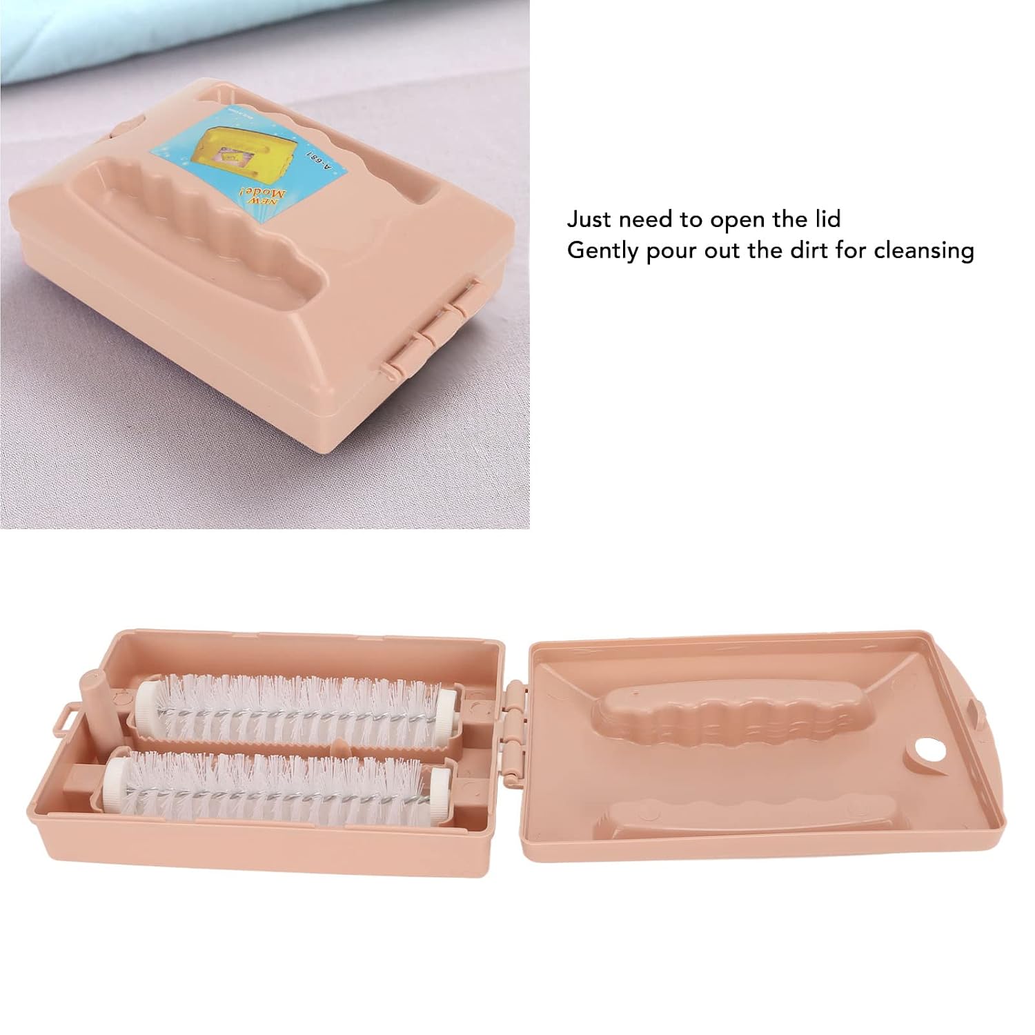 Carpet Brush Dual Roller Carpet Table Sweeper, Picks up Dirt, Pet Hair, Crumbs, Easy Cleansing, Wide Application with PP Material