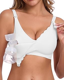 Vinfact Hands Free Pumping Bra, Adjustable Breast Pump Bra Holding and Nursing Bra, Pumping & Nursing Bra 2 in One
