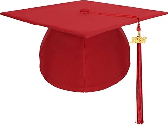 Graduation Cap with 2026 Tassel, Topper for High School Bachelor Master Unisex Matte Adult Grad Cap Decorations Kit