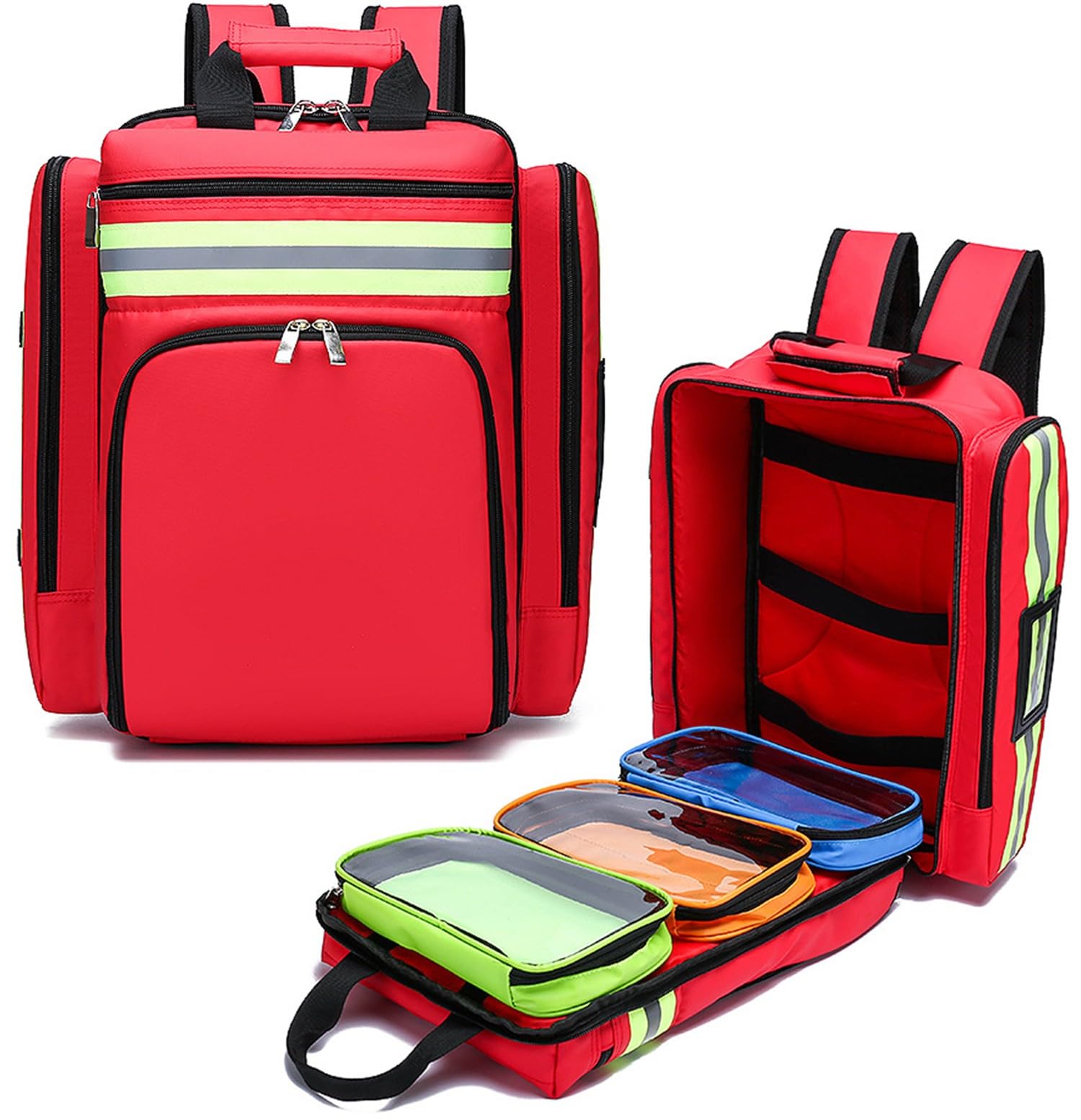 Erste Hilfe Kit Leer Rucksack Notfall Kits,Rettungsrucksack,Wasserdicht Verschleißfest Verstellbarer Riemen Atmungsaktiv Rücken Erste Hilfe Tasche Für Reisen Haus, Auto, Wandern,Outdoor C