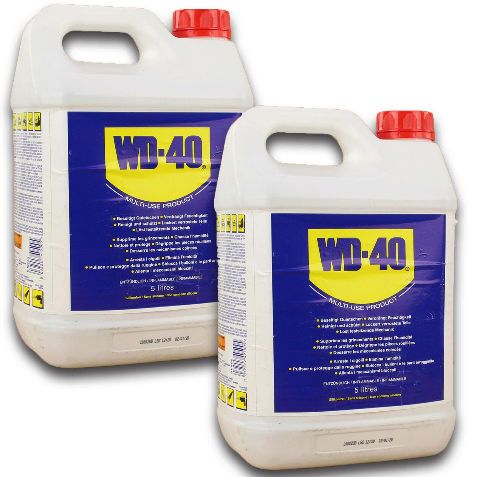 WD-40 49500 wielofunkcyjny olej w sprayu, środek do usuwania rdzy, pielęgnacja 2 x 5 l 5 litrów