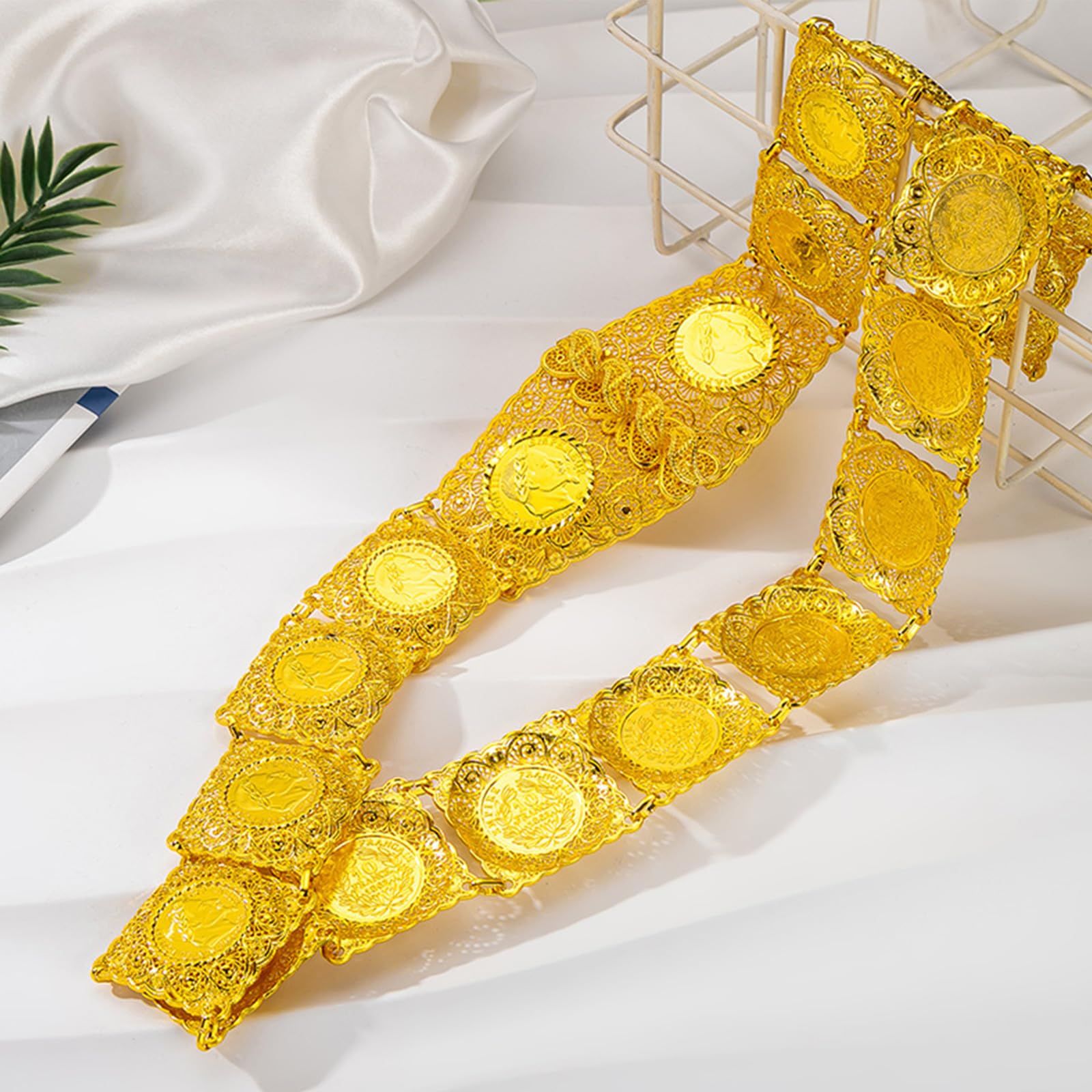 Catena per ombelico con motivo floreale color oro per abiti da sposa da spiaggia, accessori per cintura, lussuosa cintura in vita per festival di musica teatrale, jeans, abiti