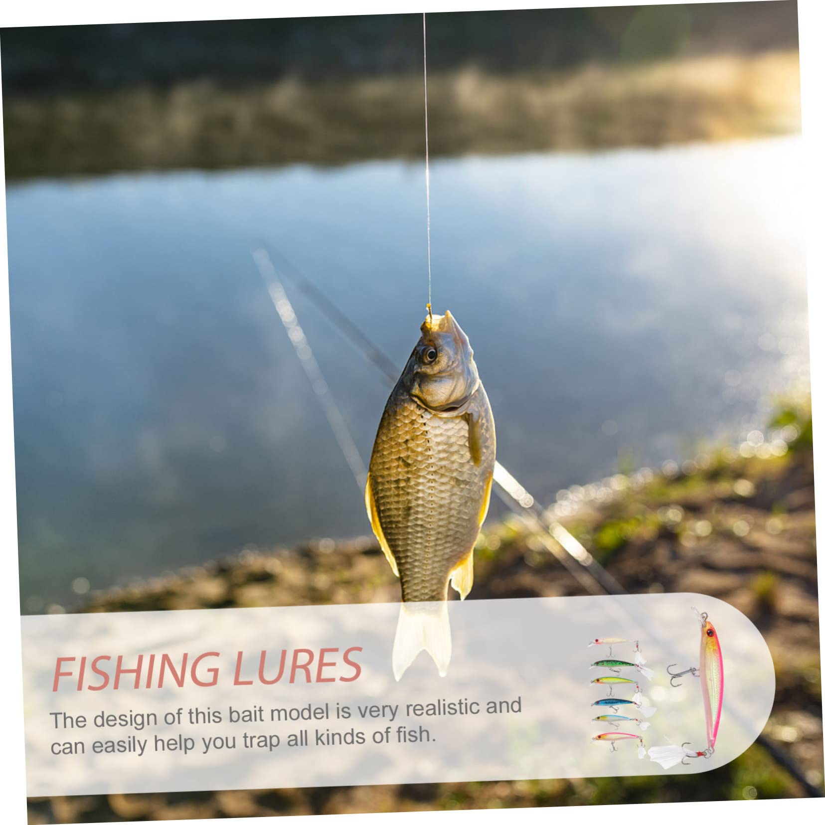 Mipcase 30 Pz Esca Finta Luya Piccole Esche Affondanti Esca Dura Fornitura di Pesca Esca per Pescare Esca per Pesci in Metallo Esca per Pesciolini Piccolo ABS 8 g Artificiale Attrezzatura
