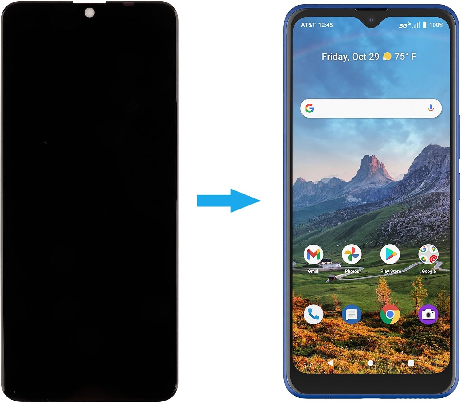 [New] Duotipa LCD Display Screen Digitizer Assembly Replacement for Cricket Dream 5G/AT&T Radiant Max 5G / Cricket Innovate 5G / AT&T Fusion 5G with Technical Repair Tools Kit-Black.