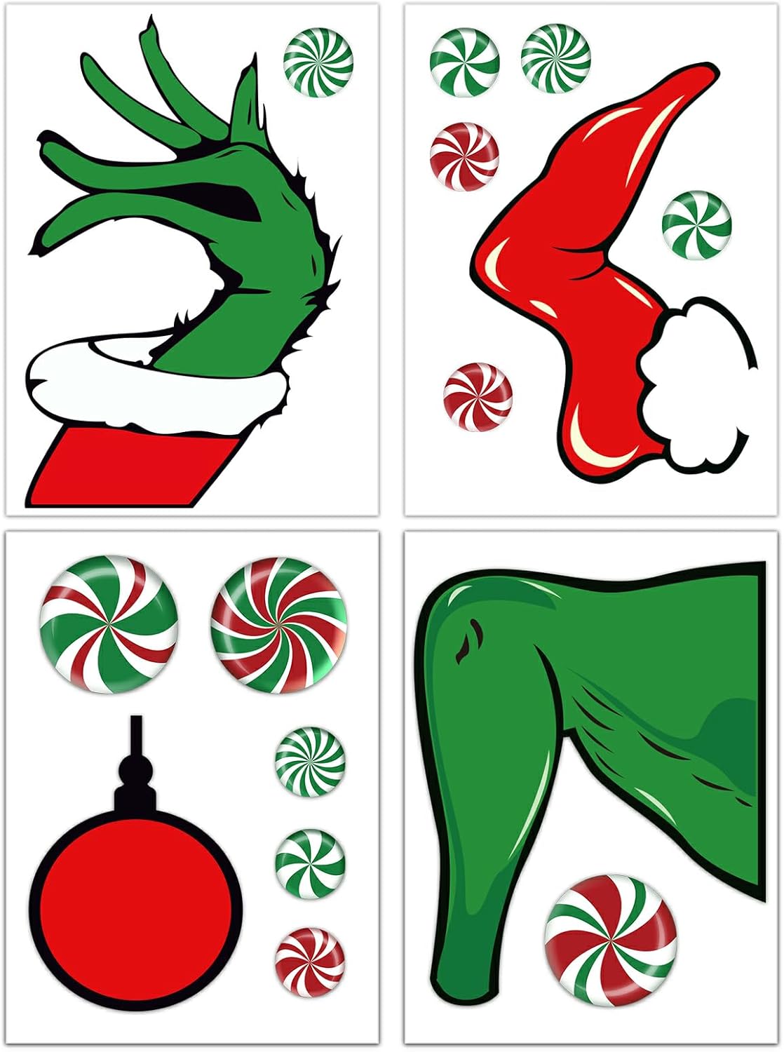 Christmas Door Sticker Decorations Winter Christmas Door