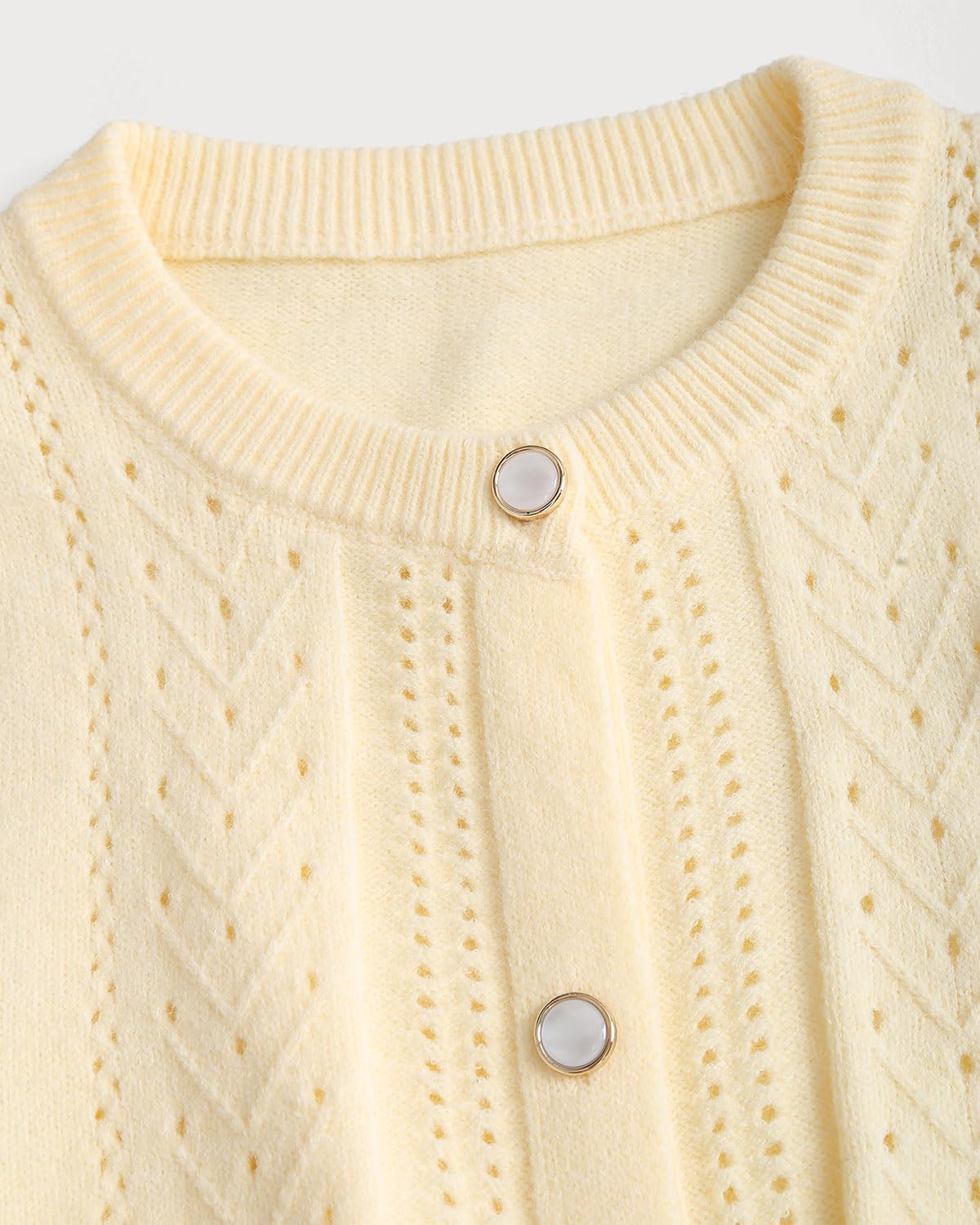 Cardigan Sweaters Women's Chunky Knit Sweater Long Sleeve Round Neck Button Pullover Women Tops Fall Winter