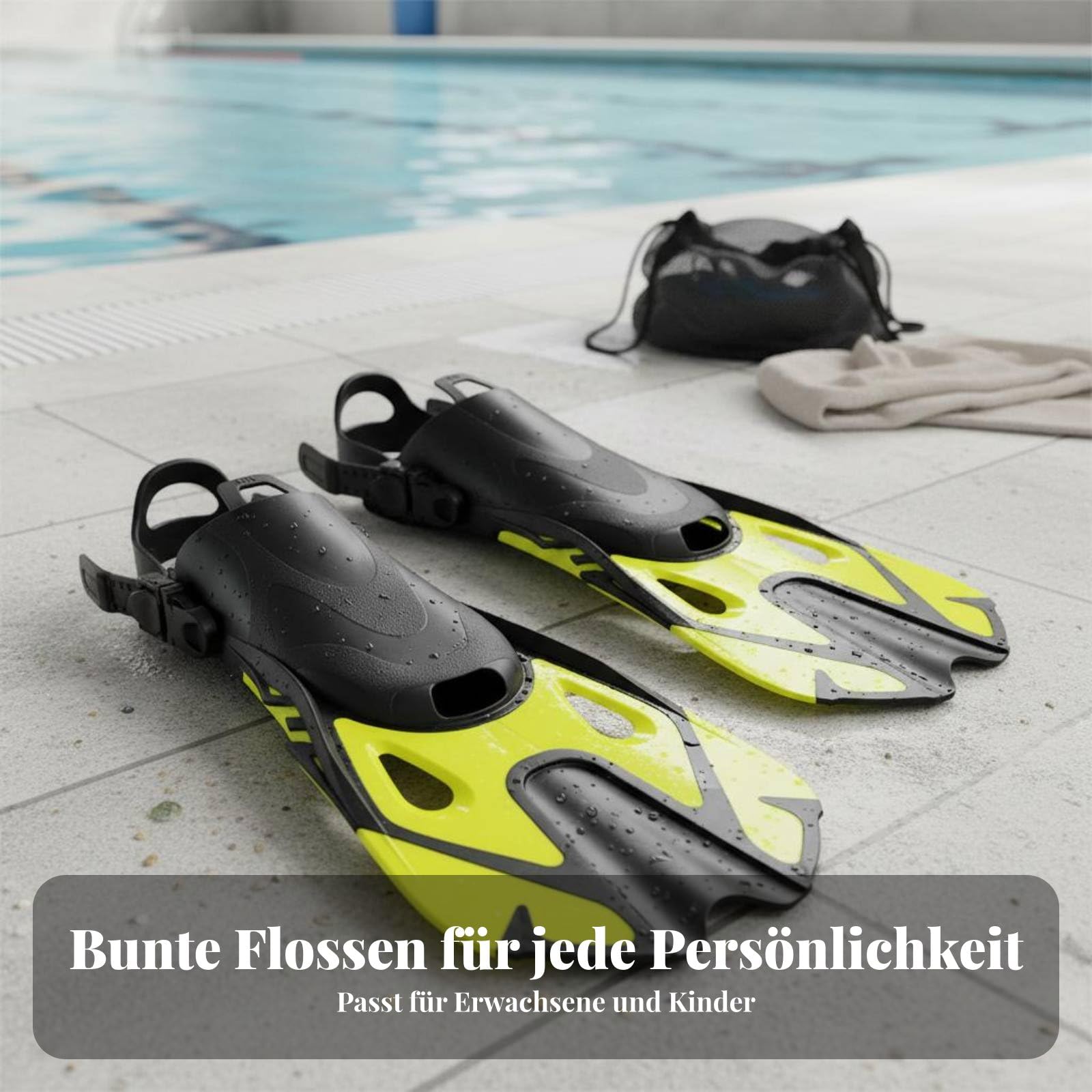 Qianly da Sub Nuoto Snorkeling Allenamento con Tasca Morbida E Cinghio Regolabile in PP E TPE Adatte per Allenamento in Piscina Leggera Turismo Balneare Uso Quotidiano