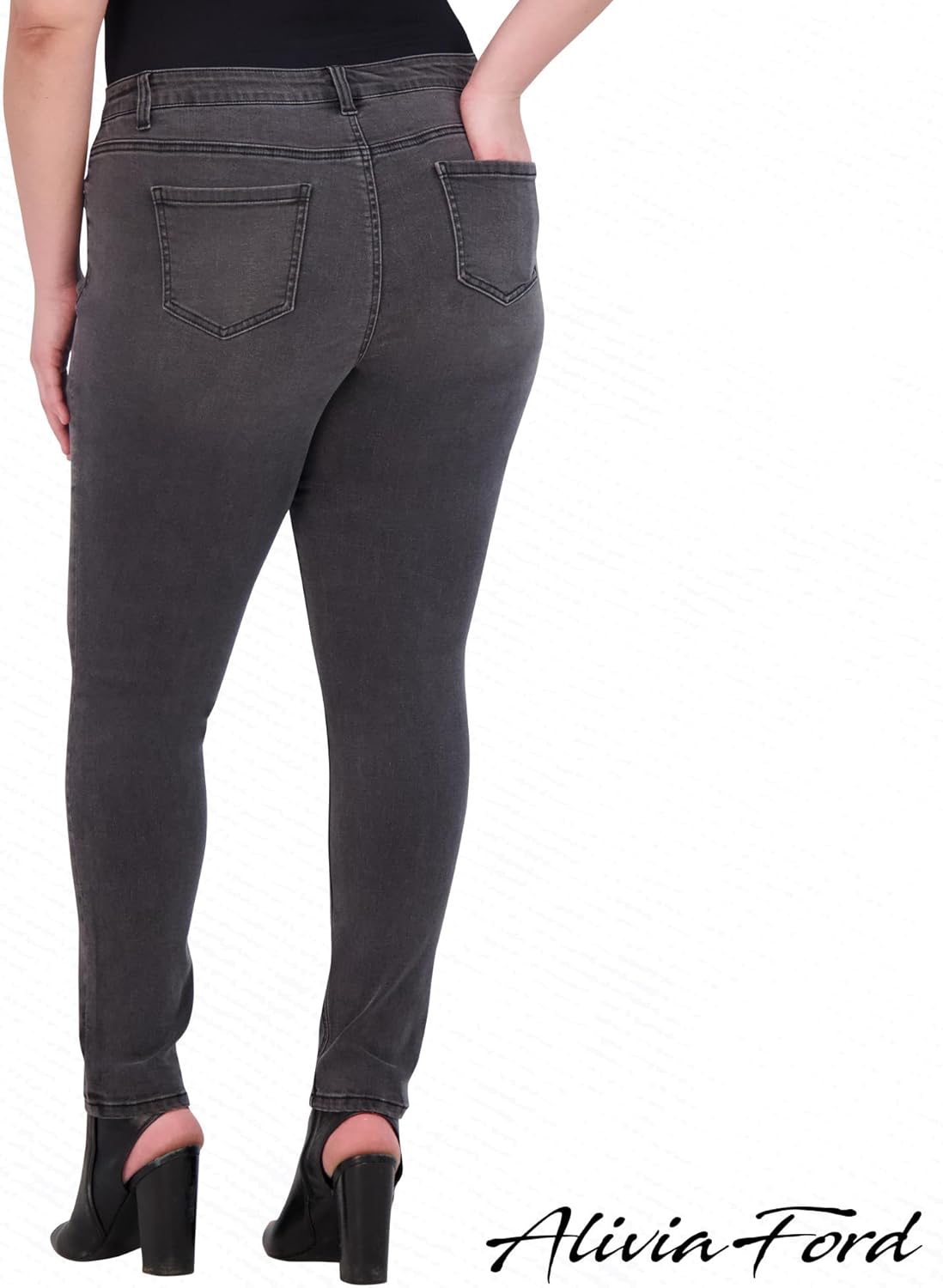 Plus Size Jeans for Women – High Waisted Skinny Jeans for Women – 29” - Image 3