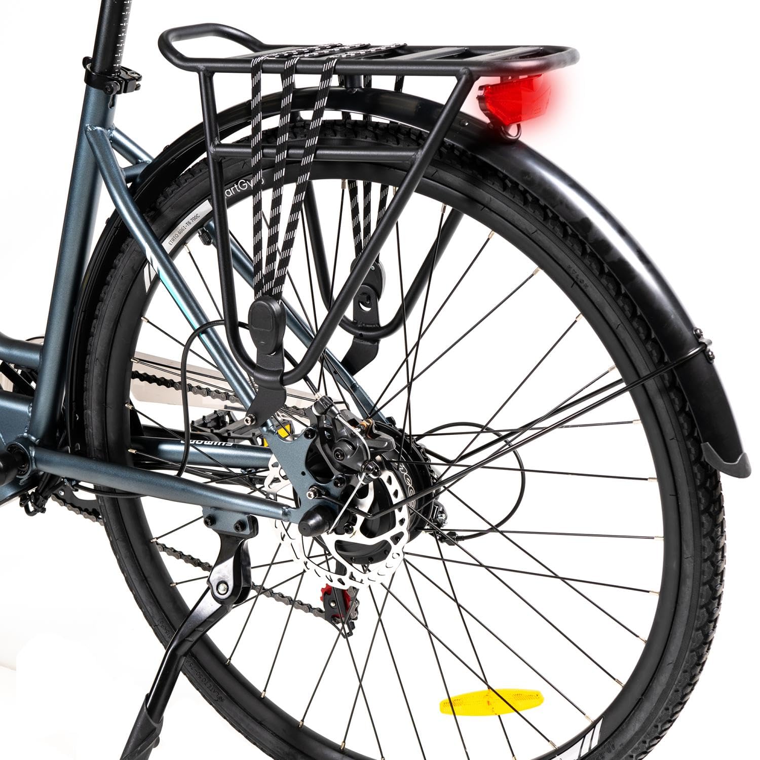SMARTGYRO eBike Sunset Titanium - Bicicleta Eléctrica Urbana, Frenos de Disco, 6 Velocidades Shimano, Ruedas de 27,5 Inches, Batería Litio 36V 10Ah, Motor Brushless de 250W, Autonomía hasta 60 km