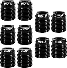 CANIPHA 10Pcs Gear Shift Knob Adapter Kit, Universal Aluminum Alloy M10x1.25 M12 M14 Thread Adapter, Quick Install Secure Fit on Shifter Knobs and Car Accessories
