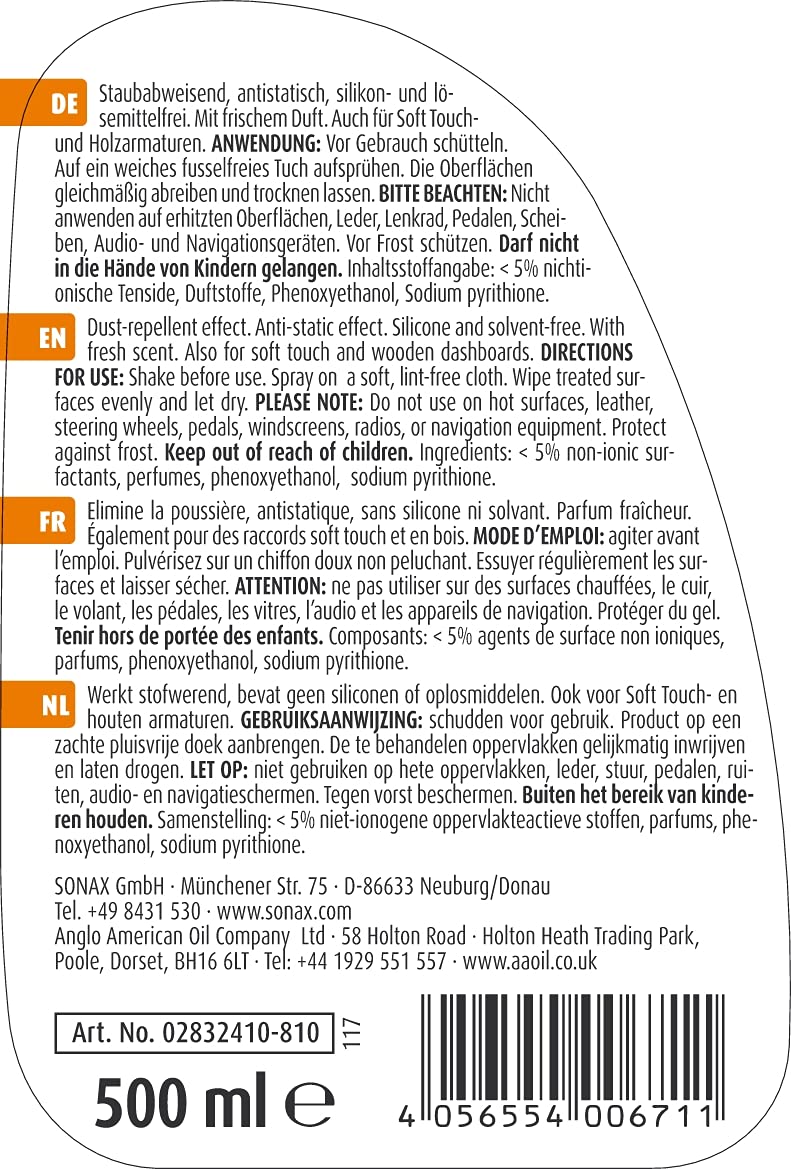 Image secondaire de SONAX Xtreme Nettoyant Cockpit 500 ML - Entretien et Brillance des Plastiques