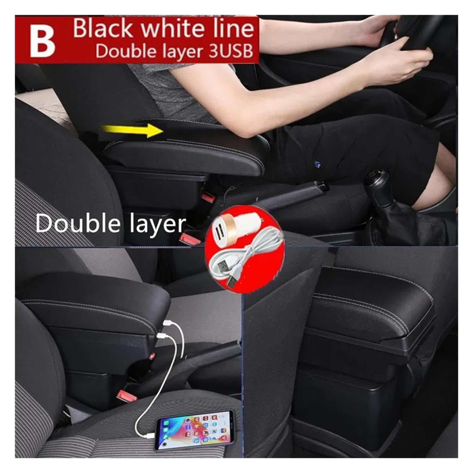 Para Opel Para Corsa F Para OPEL Para CORSA 2019-2026 Reposabrazos Coche
