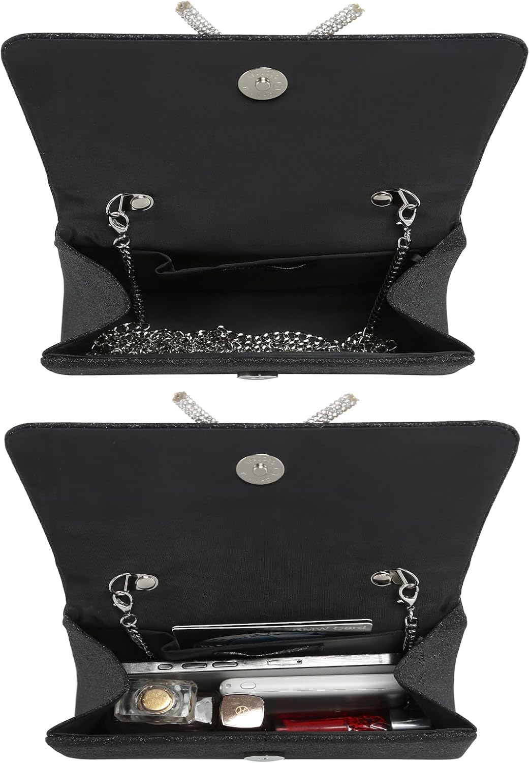 Dasein Women's Evening Bag Party Clutches Wedding Purses Cocktail Prom Handbags with Frosted Glittering - Image 6