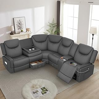 Home Theater Seating, Manual Recliner Sectional Sofa for ...