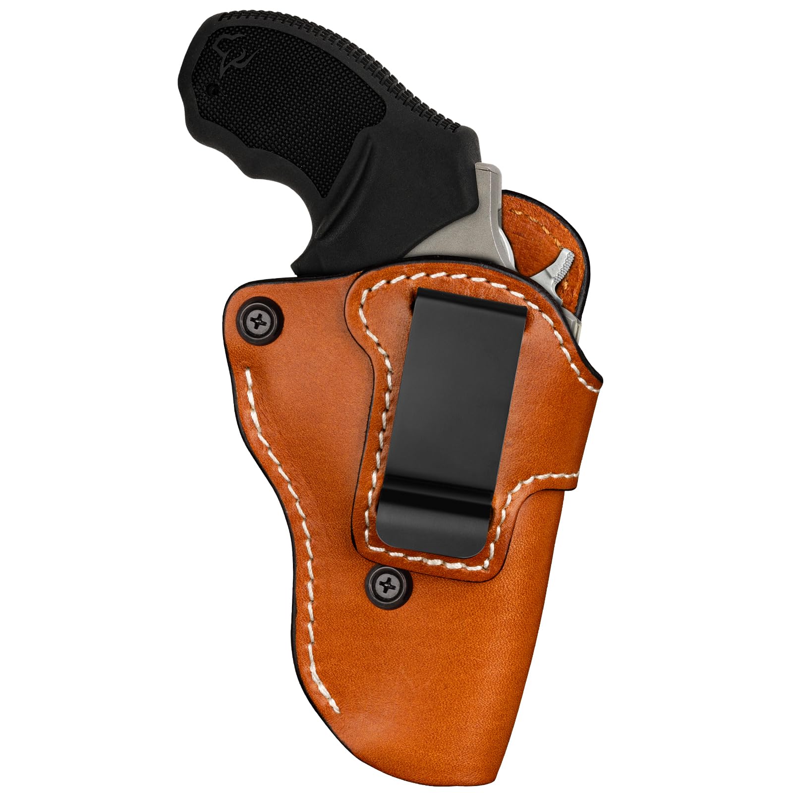 Premium IWB Leather Holster for Most 38 Special & J Frame Revolvers for Taurus 327/605/856/85/905/942, S&W Model 60, Ruger SP101, Kimber 6S, Rossi Model 68, Fit 2.5" - 3.0" Barrel, Brown, Right/Left