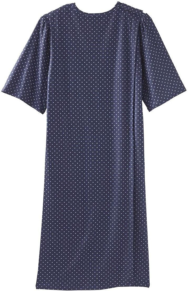 Silverts Open-Back Hospital Gowns for Women – Comfortable, Easy Dressing for Seniors & Patients - Milk Silk Lace 2/3 Sleeve - Image 4