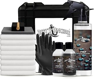 DIRTY ANCHOR® Pro Ceramic Kit with Prep, Protect, Graphene Finish & Accessories | 6+ Year Marine Dual-Layer Ceramic Coating | Hydrophobic Ultra-Gloss Protection for Boats, Yachts, Pontoons, Watercraft